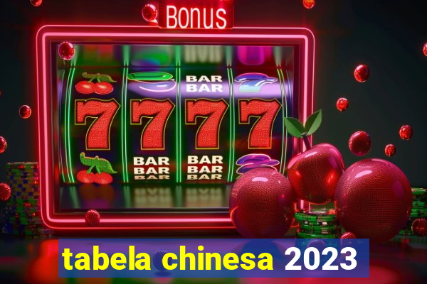 tabela chinesa 2023